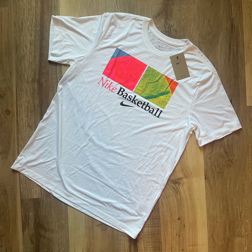 Nike White Tee with Vibrant Graphic